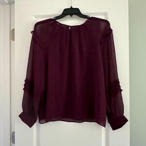 Ann Taylor ruffle sleeve blouse